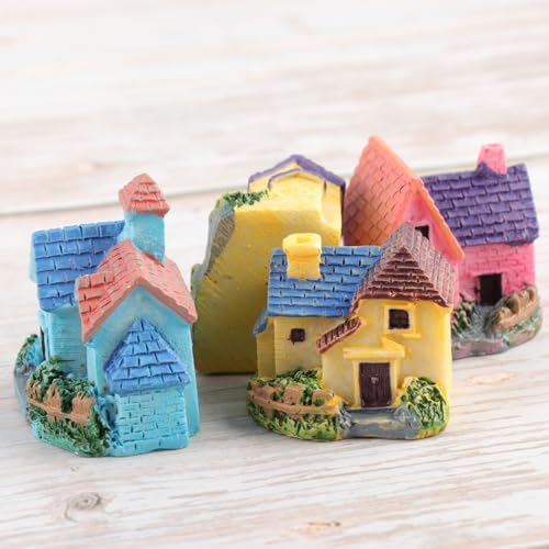 TINKSKY 4pcs Miniature Dollhouse Bonsai Craft Garden Resin Landscape DIY Villa Decor, Birthday Gift for Children - Image 4