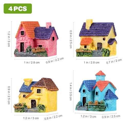 TINKSKY 4pcs Miniature Dollhouse Bonsai Craft Garden Resin Landscape DIY Villa Decor, Birthday Gift for Children - Image 2
