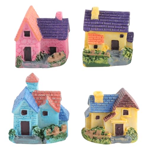 TINKSKY 4pcs Miniature Dollhouse Bonsai Craft Garden Resin Landscape DIY Villa Decor, Birthday Gift for Children - Image 1