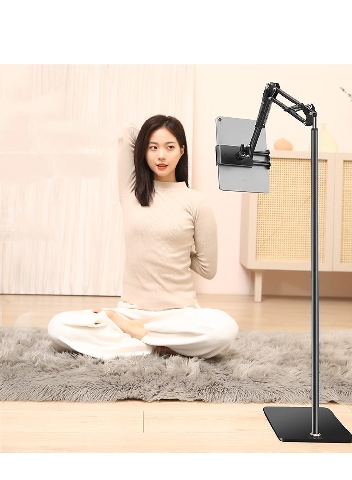 YQbest Height Adjustable Metal Tablet Stand iPad Stand Lazy Phone Holder iPad Holder Hands Free Flexible Tablet Holder Compatible with iPhone iPad, Samsung Tab, Kindle, E-Readers or Other 4~12.9 Inches Devices - Image 2