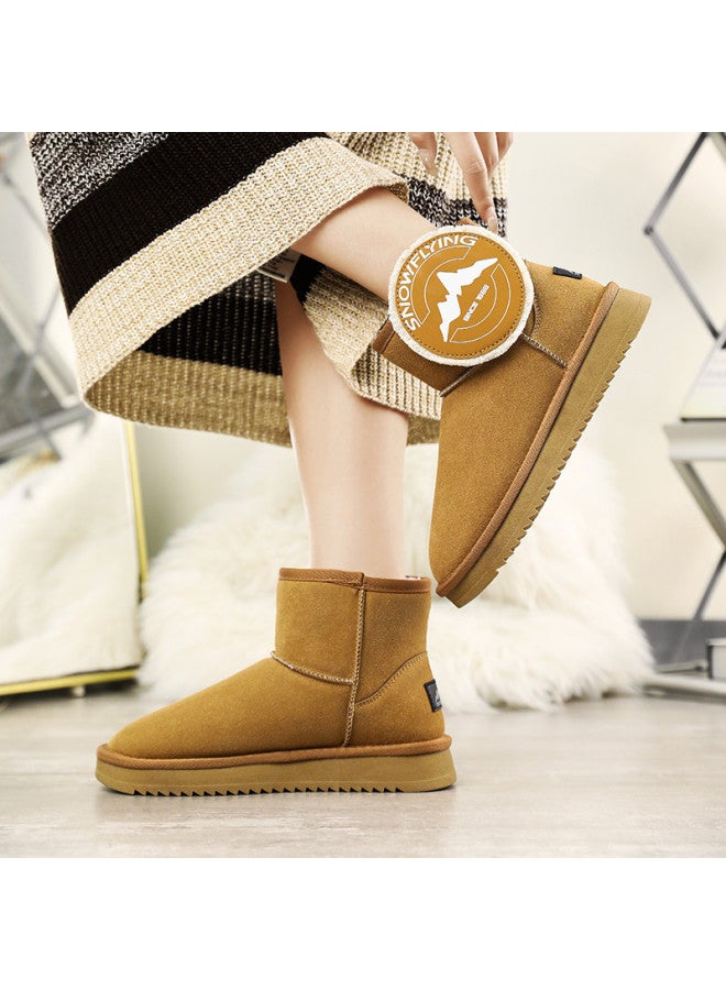 Flying in the snow Snow Flying Winter Fleece Warm Snow Boots Short Fashion Cotton Boots Fashion Boots Casual Boots Trendy Slip-on Women's Boots - Image 5