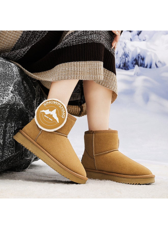 Flying in the snow Snow Flying Winter Fleece Warm Snow Boots Short Fashion Cotton Boots Fashion Boots Casual Boots Trendy Slip-on Women's Boots - Image 3
