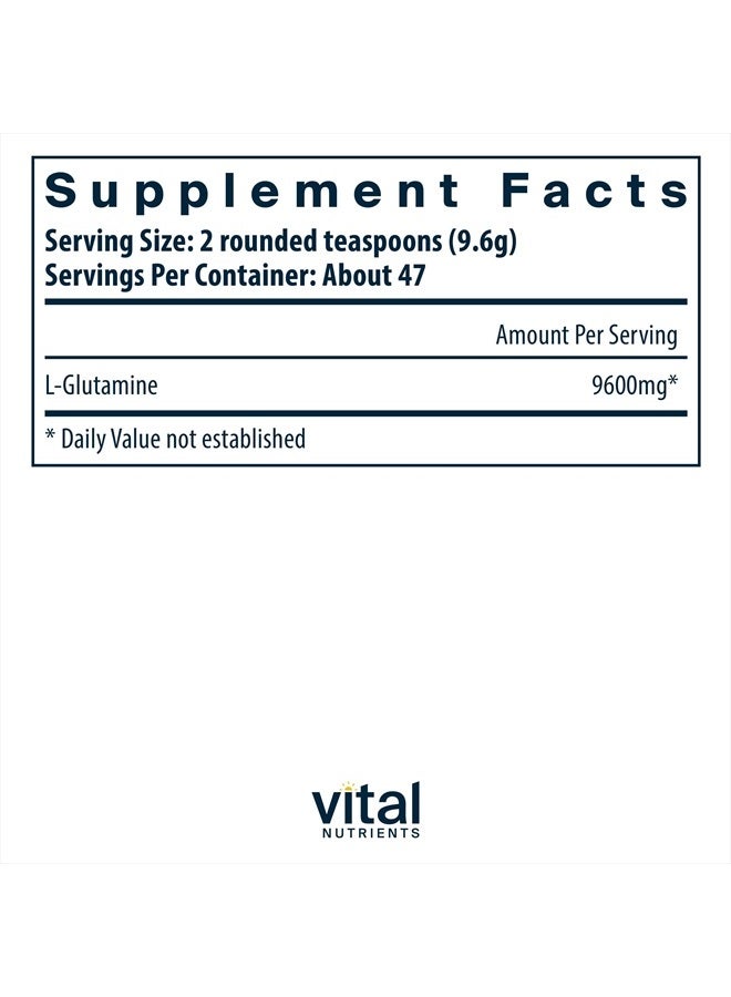 Vital Nutrients Glutamine Powder | Vegan L-Glutamine Supplement to Support Immune, Digestive and Gut Health* | Gluten, Dairy and Soy Free | Non-GMO | 450 Grams - Image 2