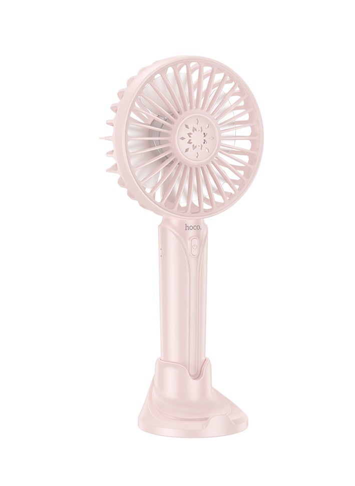 hoco. - hoco DF07 Cool Joan Handheld Small Fan – 3-Speed, 1200mAh Battery, Compact and Lightweight - Image 1