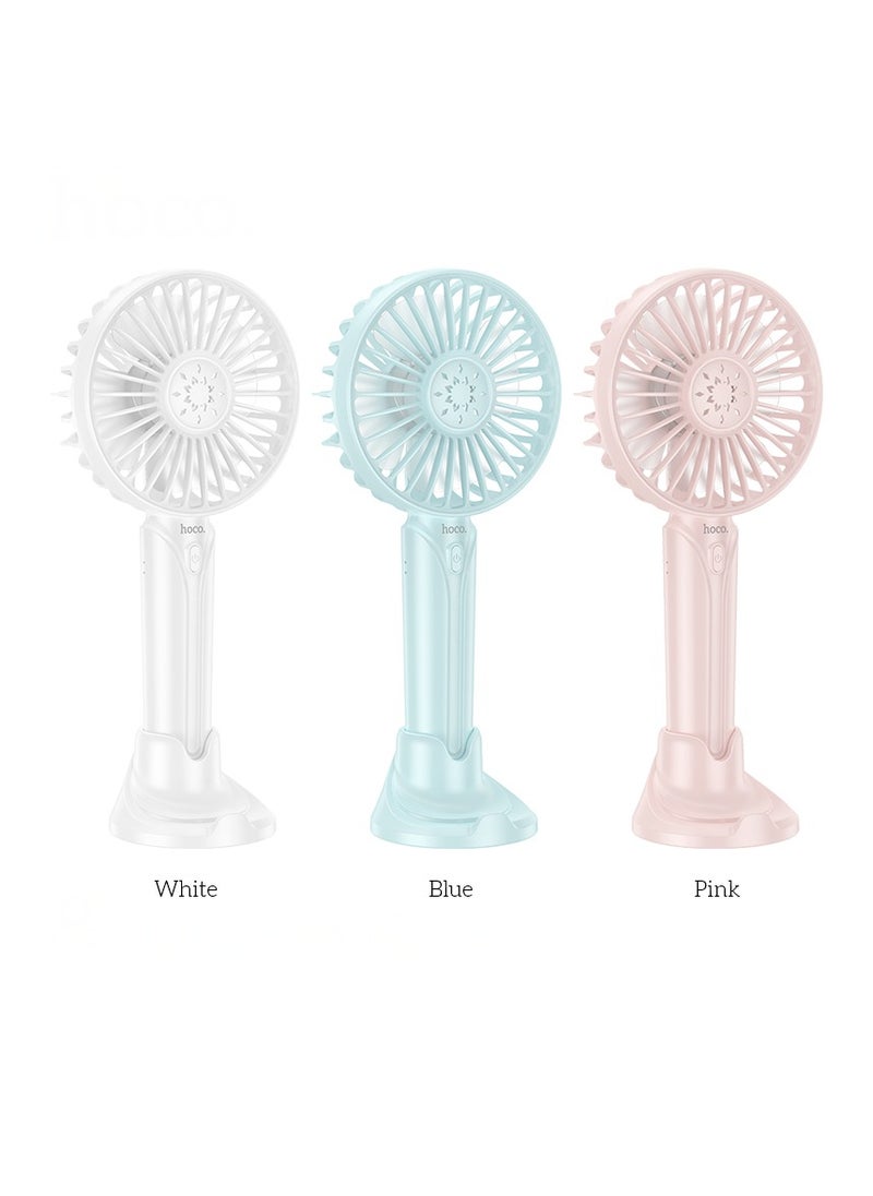hoco. - hoco DF07 Cool Joan Handheld Small Fan – 3-Speed, 1200mAh Battery, Compact and Lightweight - Image 1