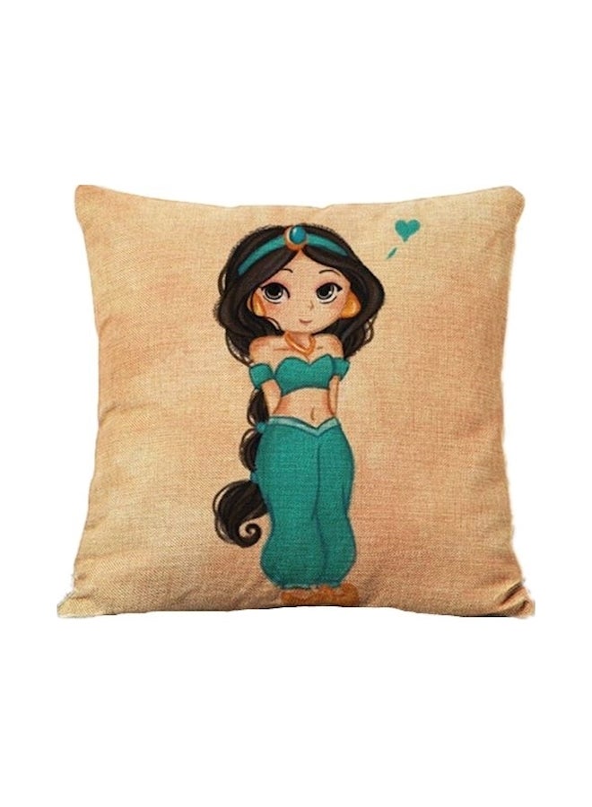 NIBEMINENT Princess Jasmine Printed Cushion Cover
