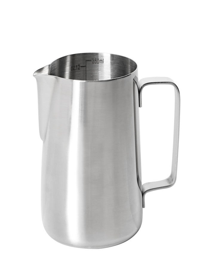 CHULUX Milk Frothing Pitcher, 12oz Milk Frother Steamer Cup Stainless Steel Espresso Cup for Espresso Machine - Image 1