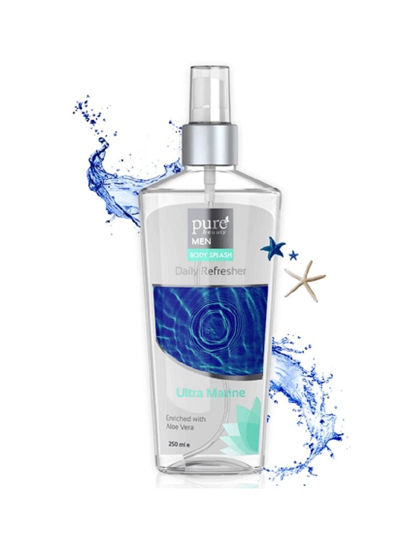 Pure Beauty Body Spray For Men Ultra Marine 250 ml - Image 1