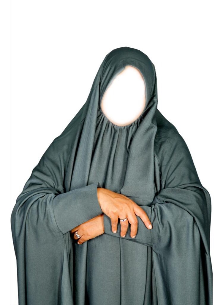 Prayer dresses - Cuffed Sleeves by Nashwa.Boutique (Forest Green)  - Image 3
