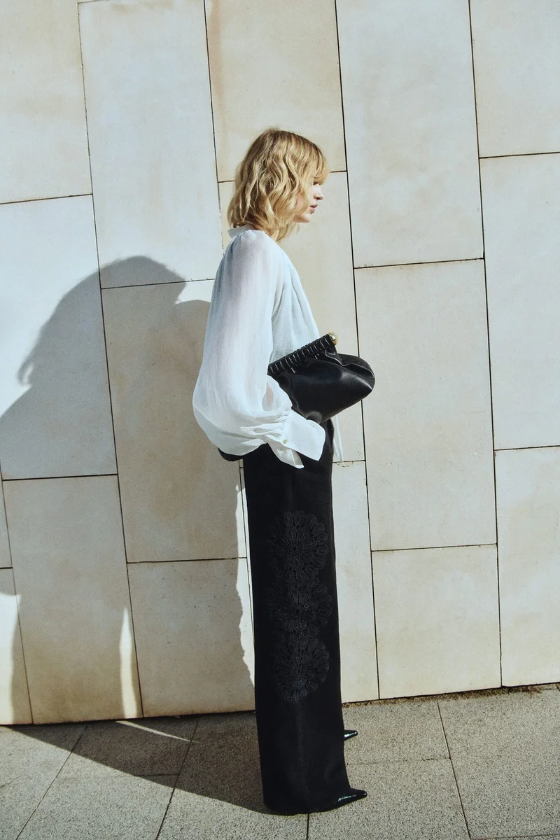 H&M Crochet look-detail jeans
