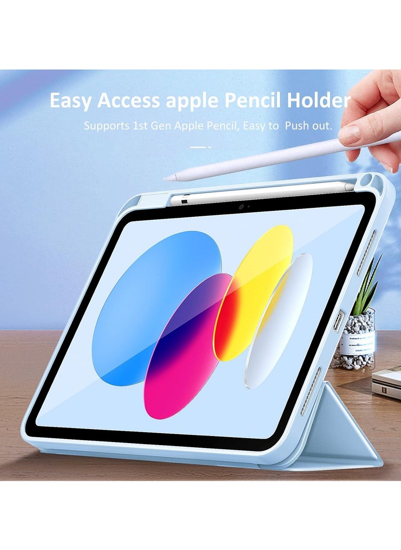 VKL - Case for iPad 10th Generation with Pen Holder iPad Protective Smart Stand Case for iPad 10 Generation - Image 1