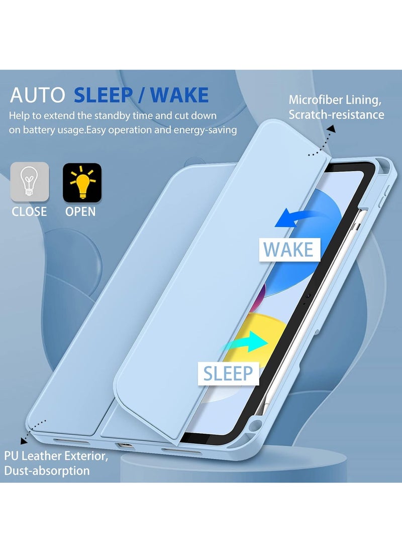 VKL - Case for iPad 10th Generation with Pen Holder iPad Protective Smart Stand Case for iPad 10 Generation - Image 1