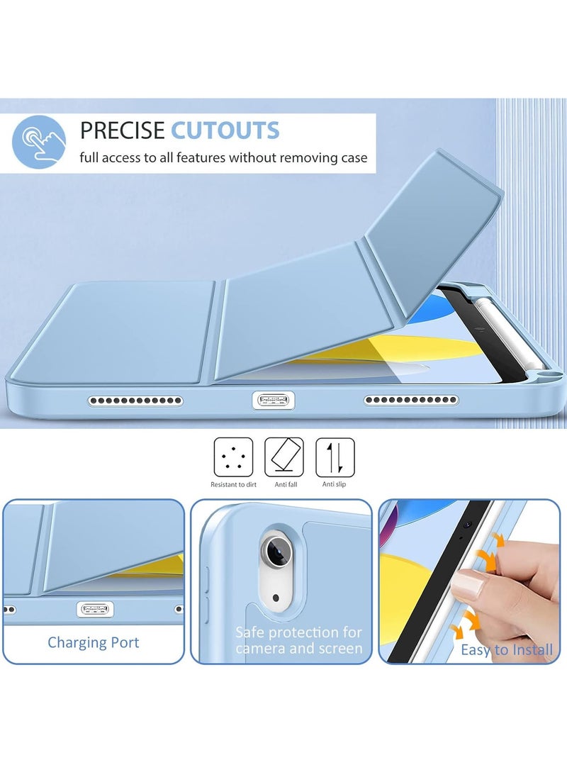 VKL - Case for iPad 10th Generation with Pen Holder iPad Protective Smart Stand Case for iPad 10 Generation - Image 1