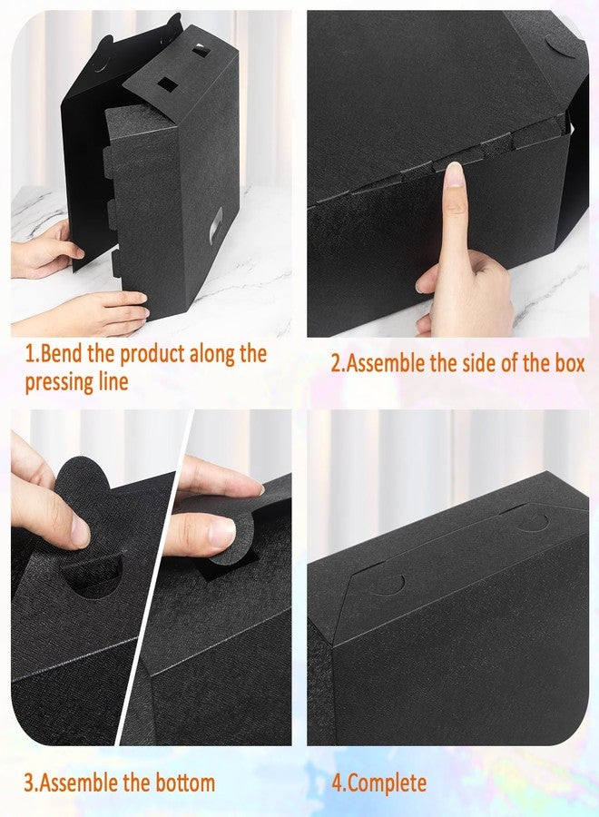 tutata Foldable Scrapbook Paper Storage Organizer, 12x12 Scrapbook Paper Storage, Plastic File Organizer, Black, 3 Pack - Image 3