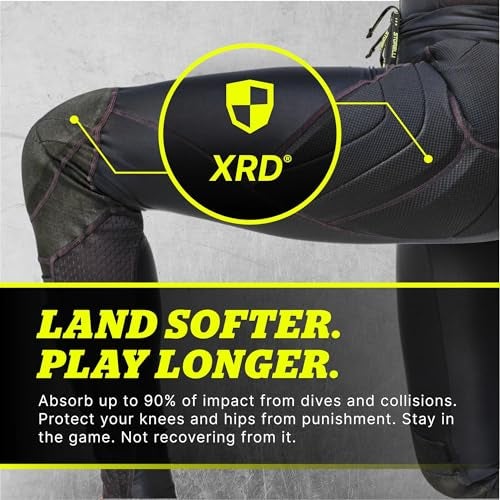 Storelli Womens NoBurn BodyShield GK Goalkeeper Leggings – Padded Soccer Goalie Pants with XRD Impact Protection, Turf-Burn Resistant Knees, Compression Fit with Shin Guard Pocket, Black, Small - Image 3