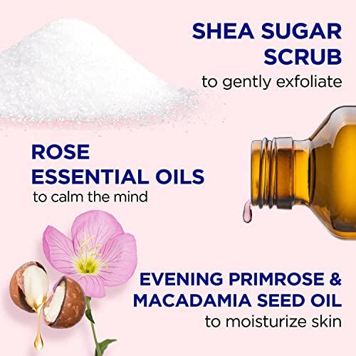 Dr Teal's Shea Sugar Body Scrub, Rose with Essential Oil, 19 oz (Pack of 3) - Image 2