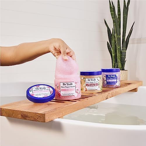 Dr Teal's Shea Sugar Body Scrub, Rose with Essential Oil, 19 oz (Pack of 3) - Image 5