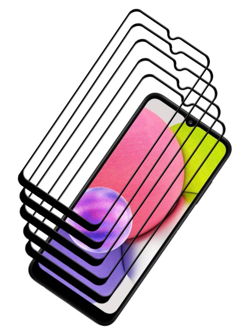 ACLIX 5 Pieces Antistatic ESD Dustproof Premium Quality High Definition Tempered Glass Screen Protector Designed For Samsung Galaxy A03s - Image 1