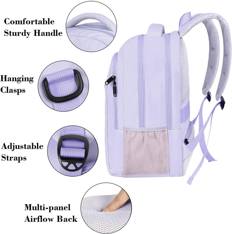 MATEIN Laptop Backpack for Girls, 15.6 Inch College School Backpack for Women, Water Resistant Durble Slim Students Bookbag Casual Daypack Travel Computer Nurse Work Bag Gift - Image 4