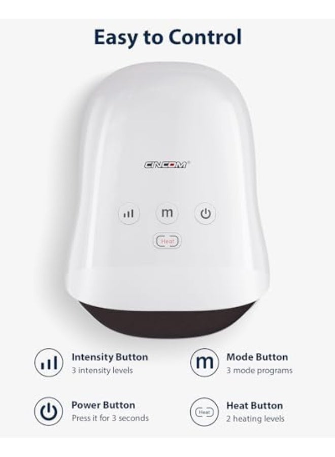 CINCOM Hand Massager - Cordless Hand Massager with Heat and Compression for Arthritis and Carpal Tunnel, Gifts for Women(White) - Image 4