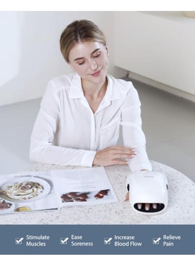 CINCOM Hand Massager - Cordless Hand Massager with Heat and Compression for Arthritis and Carpal Tunnel, Gifts for Women(White) - Image 3