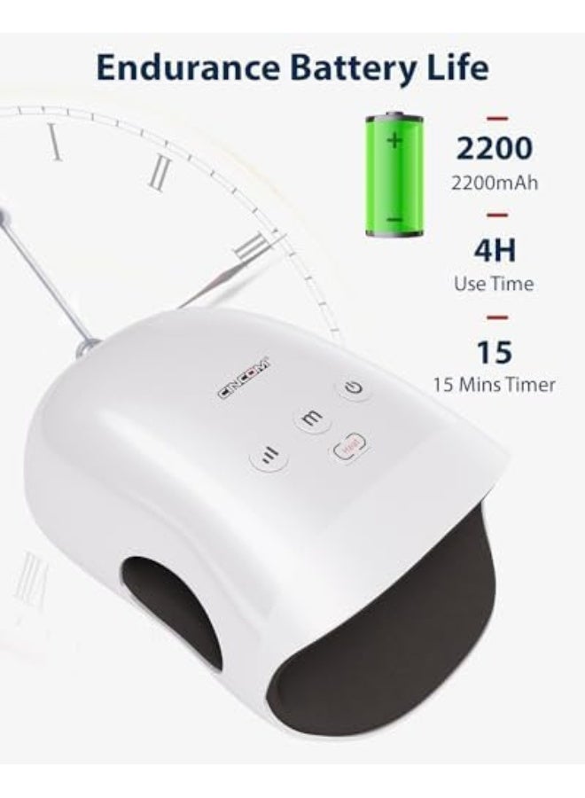 CINCOM Hand Massager - Cordless Hand Massager with Heat and Compression for Arthritis and Carpal Tunnel, Gifts for Women(White) - Image 5