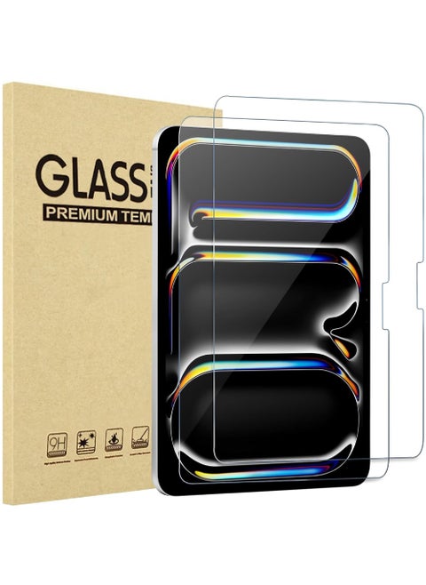 2Pcs Screen Protector for iPad Pro 11 Inch M4 2024 Tempered Glass Film Guard for A2836 A2837 A3006