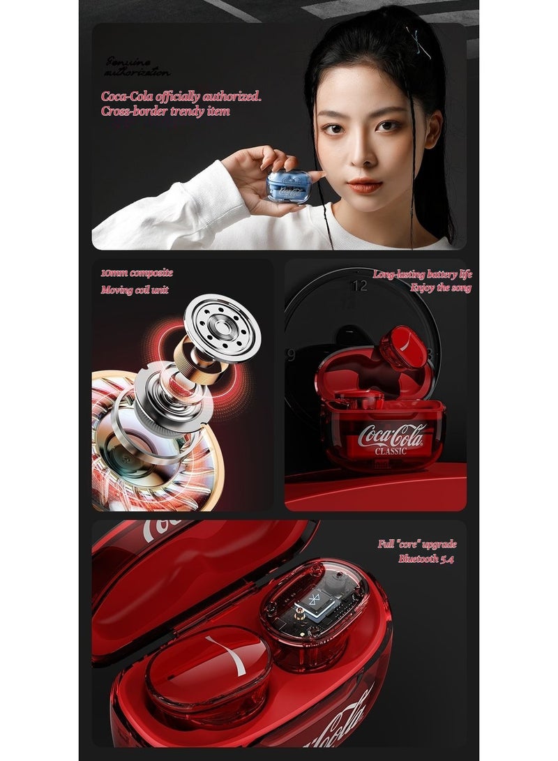 Coca-Cola T11 Bluetooth Headphones - Wireless, Sport-Ear-Fitting, Universal for Both Men and Women, with Noise Reduction Function - Image 2