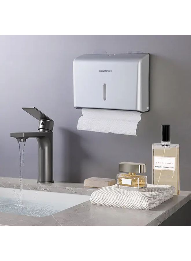 White Wall Mounted Toilet Paper Holder Large Capacity Waterproof ABS Plastic Box - Image 1