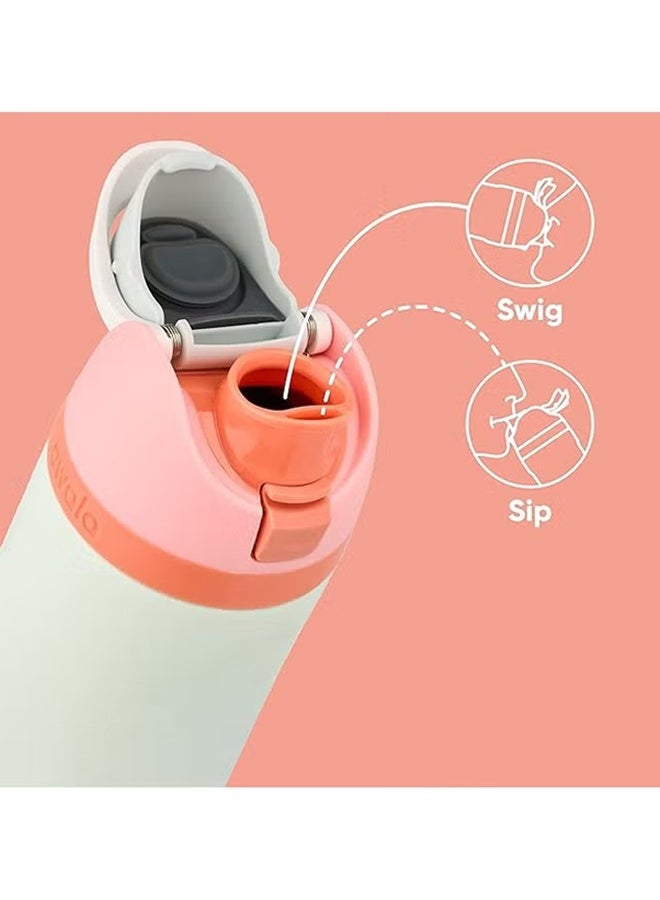 زجاجات المياه من الفولاذ المقاوم للصدأ المعزولة FreeSip مع القش للرياضة والسفر والمدارس BPA زجاجات المياه الرياضية الحرة، 32 أونصة - Image 2