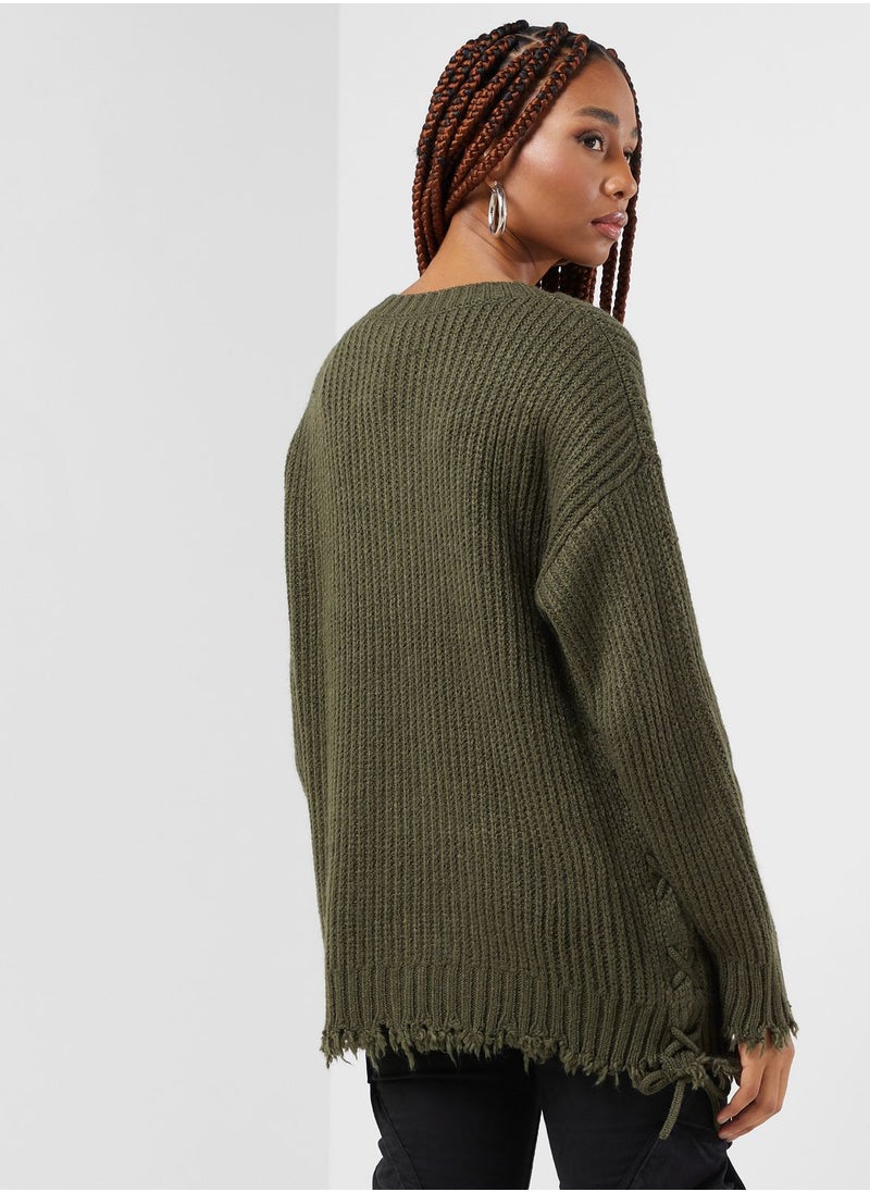 izzue Logo Knit Sweatshirt  - Image 2