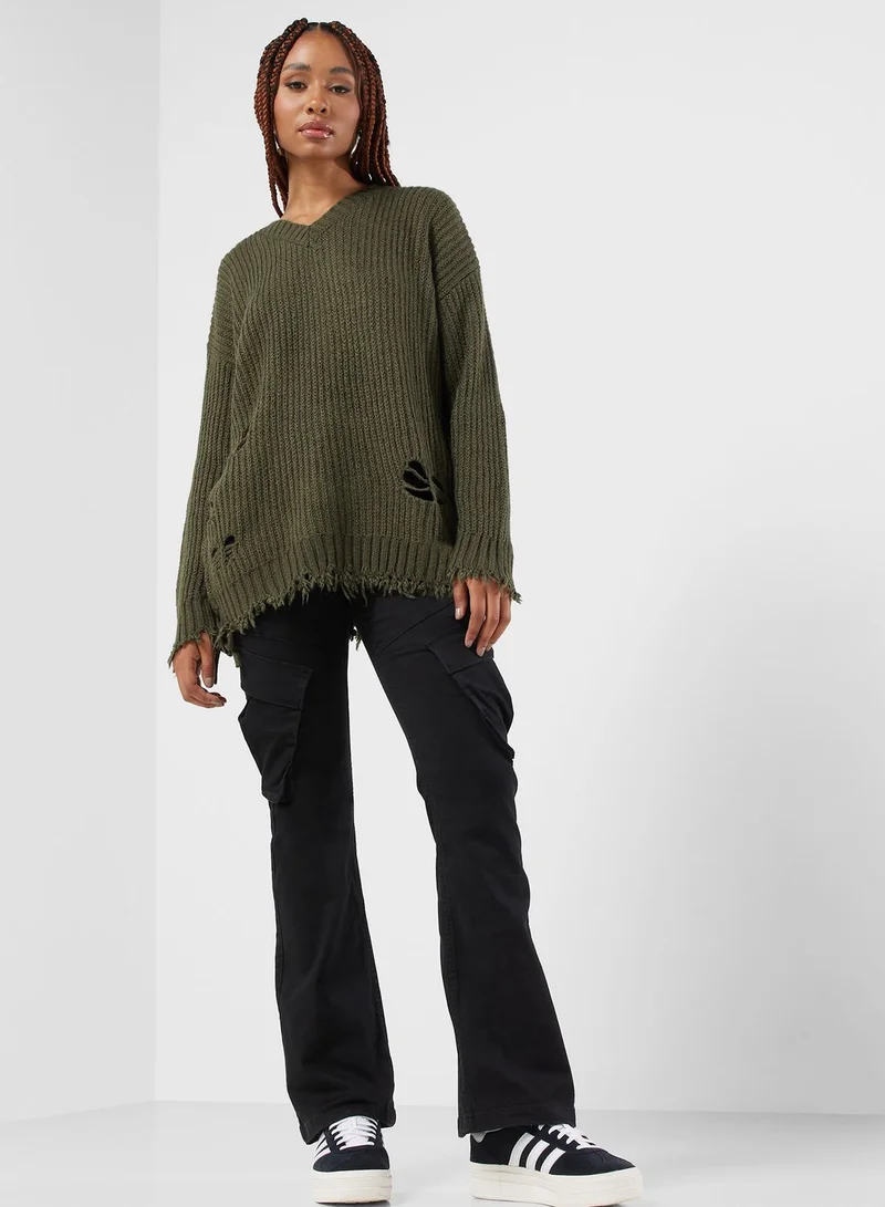 izzue Logo Knit Sweatshirt