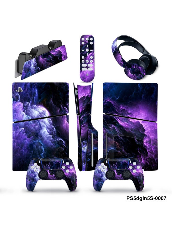 PS5slim Stickers P5 Host Protective Film Optical Drive Version Of The Digital Version Of The Five-in-one Full Package Stickers To Map Production-Color:PS5dgin5S-0015 - Image 4