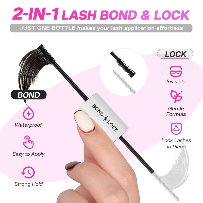 CALAILIS Lash Bond and Seal, Cluster Lash Glue for Lash Clusters - Strong Hold, Long Lasting 7+ Days, Waterproof, Non-irritating, Suitable for Sensitive Eyes - Image 2