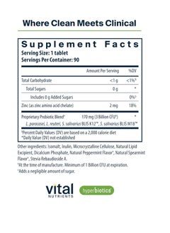 Vital Nutrients Pro Dental Probiotic with BLIS K12 and M18 | Premium Vegan Probiotic for Oral Health and Bad Breath | Sugar Free | Mint Chewable Tablet | Gluten and Dairy Free | 90 Count  - Image 3