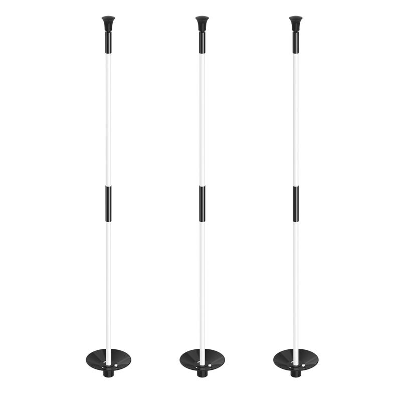 KINGTOP Golf Flagstick Mini, Practice Putting Green Flag Stick for Yard, Pole | Pin | Flagpole, Portable 2-Section Design, 3 Foot, 3-Pack, White - Image 1