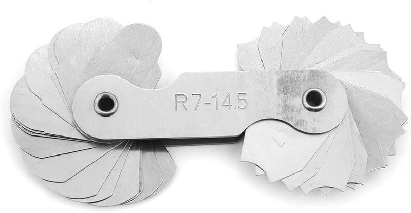 Walfront 4pcs Stainless Steel Radius Fillet Gauge Set R0.3-25 Measuring Tool for Concave Convex Contours Engineering Woodworking - Image 4