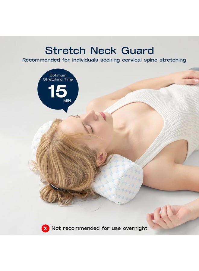 Forcanby Neck Roll Pillow for Neck Pain Relief - Memory Foam Neck Support Pillow for Bed, Cylinder Pillows, Round Neck Pillow for Sleeping, 16 * 5 * 5 inch (Cool-Blue) - Image 3