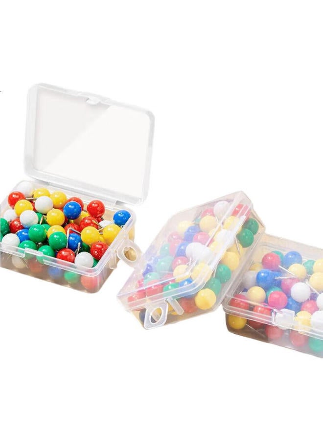 Ubiquitin Youbili Colored Spherical Pushpins, Map Report Pins, Photo Wall Pearl Pins, Earth Pins, 100 Pieces/Box, 4356 - Image 3
