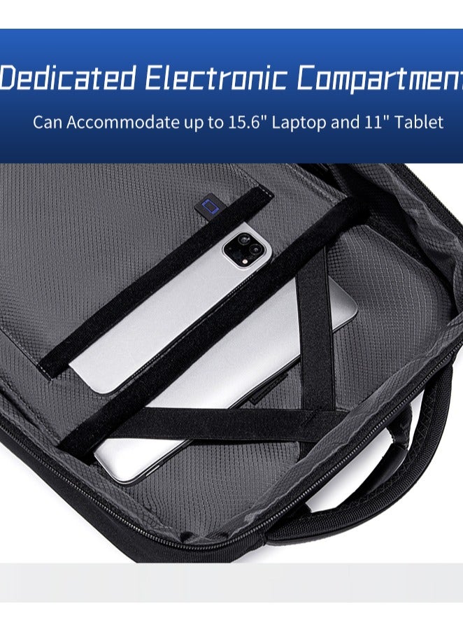 ARCTIC HUNTER B00550 Stylish Casual Waterproof 15.6-Inch Laptop Oxford Fabric Backpack Bag - Black  - Image 4