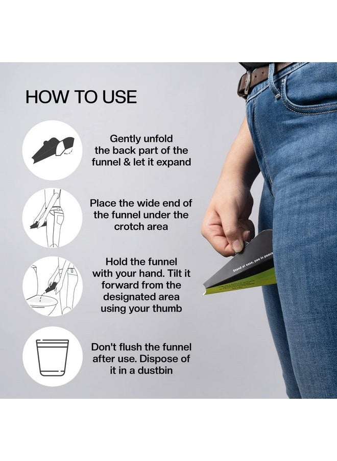 PEESAFE Pee Safe Foldable & Disposable Female Urination Device 12 Funnels | For Women, Pregnant Women, Joint Pain Patients & Travelers | Easy To Carry | Reduces The Risk Of Uti | Travel Friendly  - Image 5
