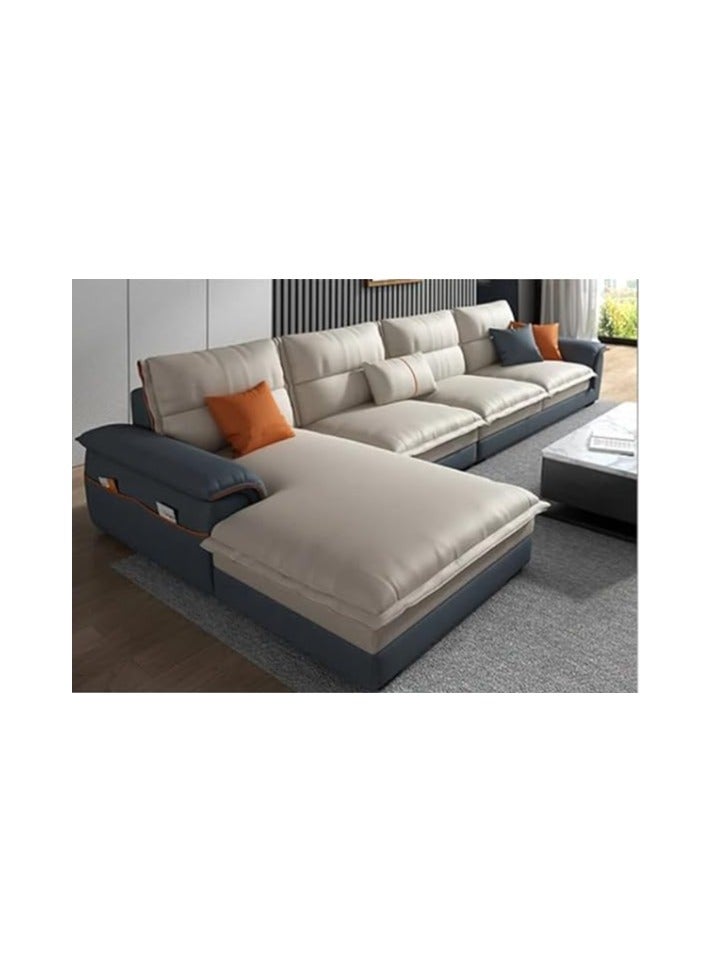 كومفينست طقم أريكة على الطراز الشمالي من Comfynest على شكل حرف L مع وسائد فخمة  - Image 1