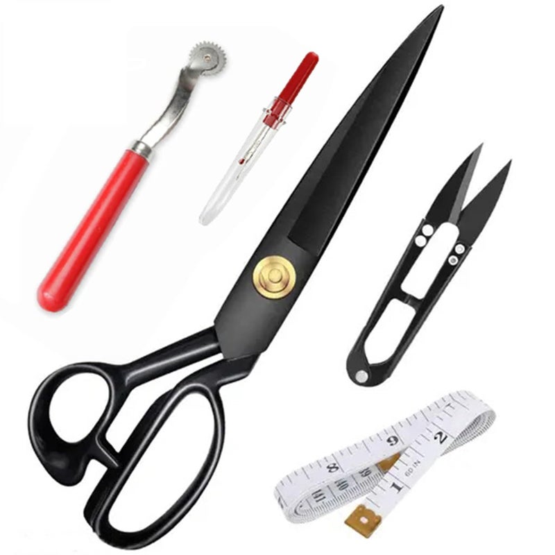 OMNIA مقص خياطة هافنور®، مقصات قماش احترافية، مقصات ثقيلة، مقصات تطريز لصنع الملابس، الخياطة، التعديل - أسود (12 بوصة) - Image 1