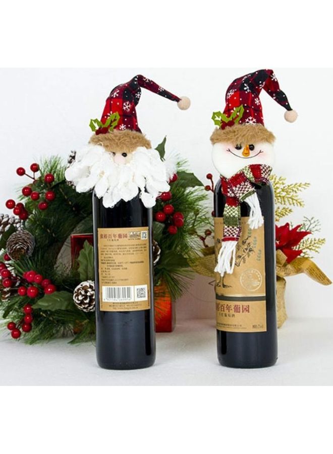 2-Piece Snowman Bottle Bag Tree Top Decoration Multicolour - Image 2