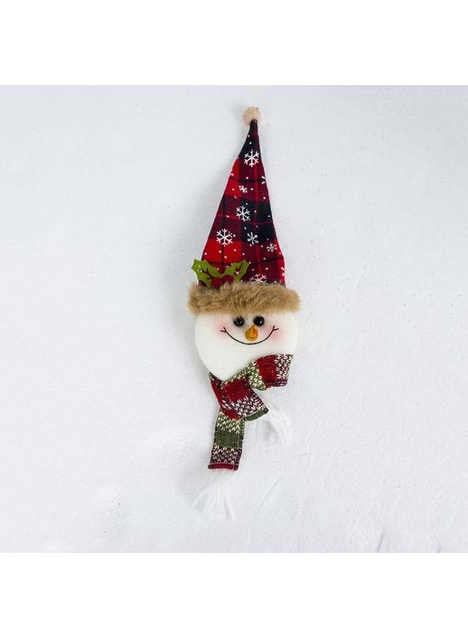 2-Piece Snowman Bottle Bag Tree Top Decoration Multicolour - Image 1