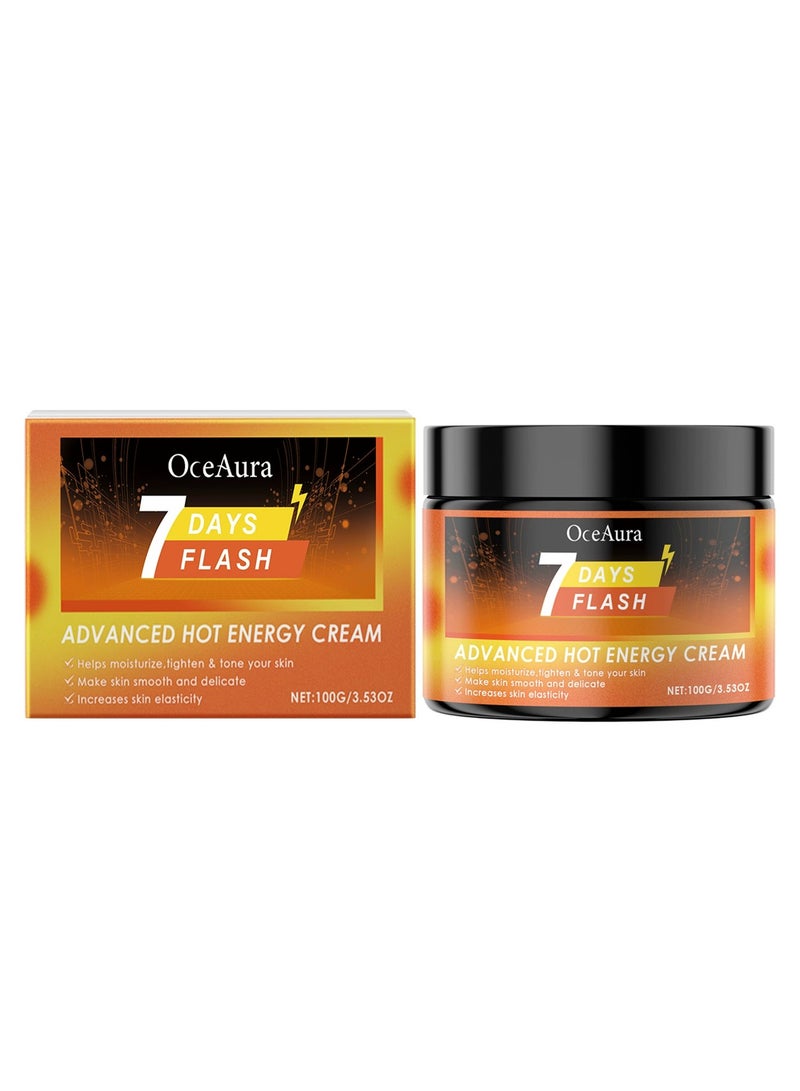 OceAura 7 Day Flash Advanced Hot Sweat Cream, 7 Days Flash Cream - Advanced Hot Sweat Cream, Sweat Enhancer Cream, Moisturize, Tighten & Mone Skin, Increases Skin Elasticity, Body Care Lotions (100g) - Image 1