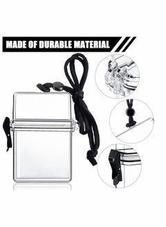 KASTWAVE Waterproof ID Card Badge Holder Floating Sports Case Locker Vertical Badge Holders with Hanging Ring and Rope 5 Pieces  - Image 2
