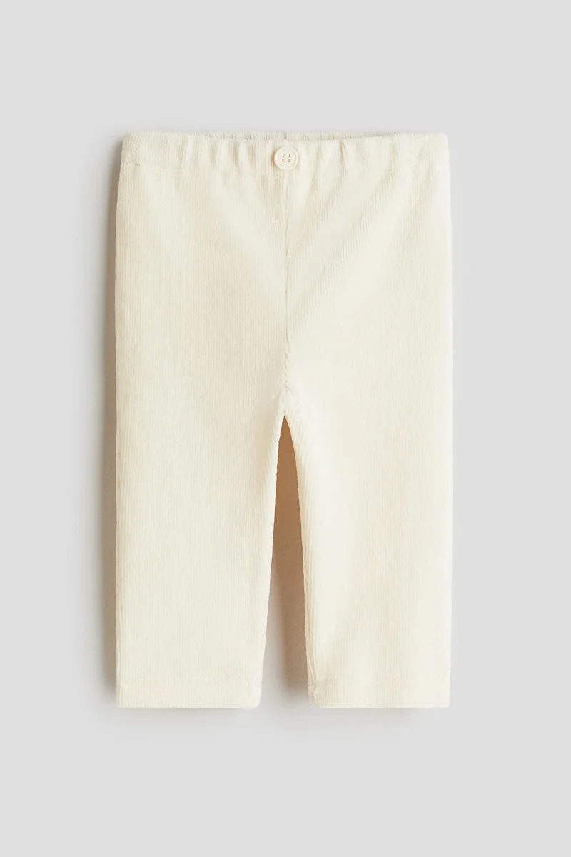 H&M Ribbed velour leggings