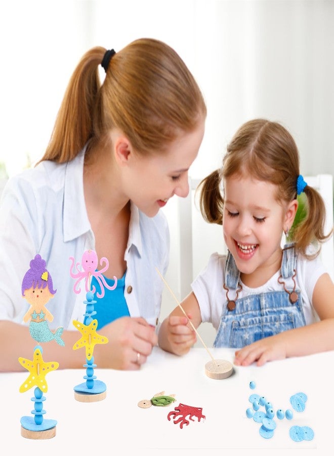 Coola Sea Animal Craft Kit Set for Preschool Kids - Educational Marine Life Kit with Felt & Wood for Ages 3-8, Fun & Easy DIY Activity for Boys & Girls, Pack of 6 - Image 4