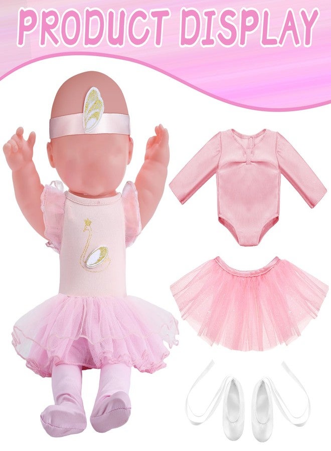 Kajaia 8 Pcs Doll Clothes 18 Inch Doll Clothes and Accessories Dress Flip Flops Hat Outfit Swimsuit Accessories for 18 Inch(Ballet) - Image 2